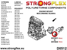 Poduszka silnika dolna 65mm - Citroën AX (86-98)