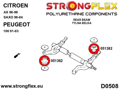 Tuleja belki tylnej SPORT - Citroën AX (86-98)