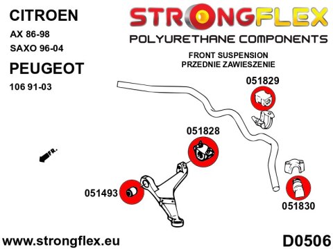Tuleja łącznika stabilizatora przedniego SPORT - Citroën AX (86-98)