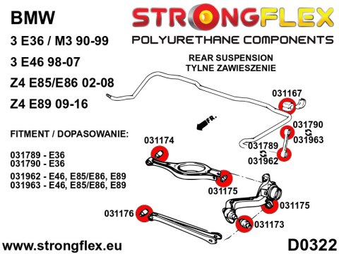 Tuleja łącznika stabilizatora tylnego na stabilizator SPORT - BMW Seria 3