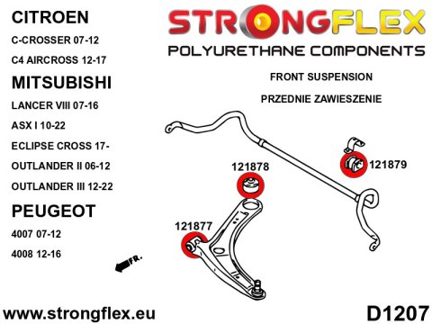 Tuleja stabilizatora przedniego / tylnego - Citroën C-Crosser (07-12)