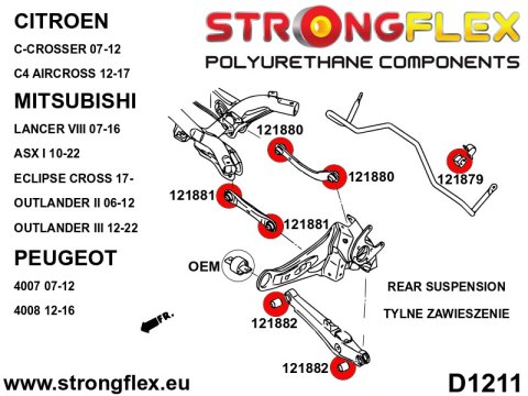 Tuleja stabilizatora przedniego / tylnego - Citroën C-Crosser (07-12)