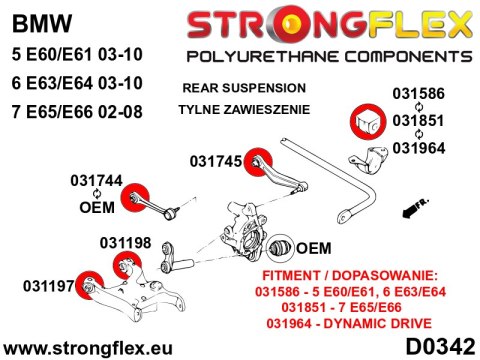 Tuleja stabilizatora przedniego / tylnego SPORT - BMW Seria 5