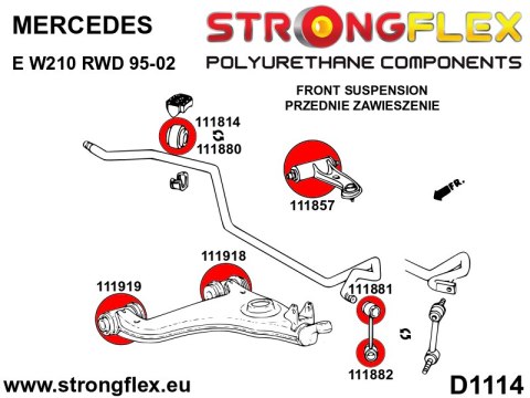 Tuleja stabilizatora przedniego - wewnętrzna SPORT - Mercedes Klasa C