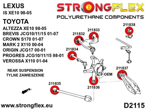 Tuleja stabilizatora tylnego - Toyota Altezza