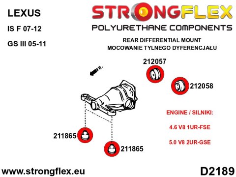 Tuleja tylnego dyferencjału - przednia SPORT - Toyota Chaser