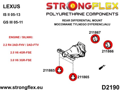 Tuleja tylnego dyferencjału - tylna - Toyota Altezza