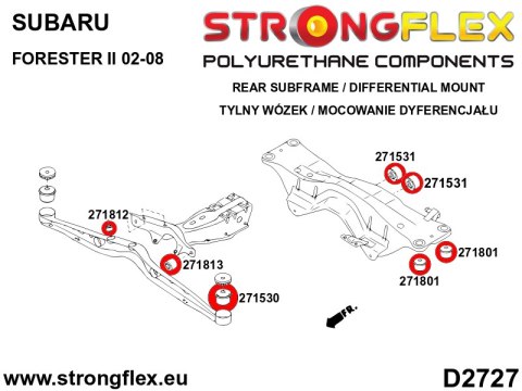 Tuleja tylnego wózka - Subaru Forester