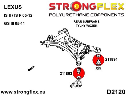 Tuleja tylnego wózka - przednia - Lexus GS / GS F