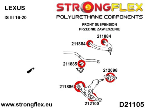 Tuleja wahacza przedniego - przednia SPORT - Lexus GS / GS F