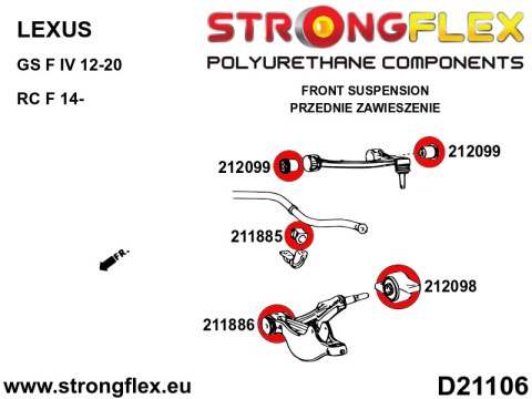 Tuleja wahacza przedniego - przednia SPORT - Lexus GS / GS F