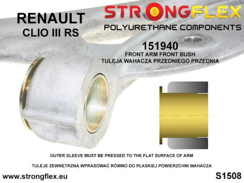 Tuleja wahacza przedniego - przednia SPORT - Renault Clio