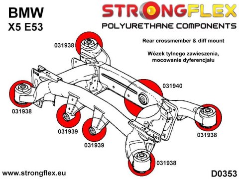 Zestaw tulei tylnego wózka - BMW X5