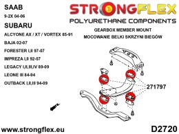 Podkładka belki skrzyni biegów - Saab 9-2X (04-06)