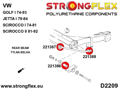 Tuleja belki tylnej SPORT - Volkswagen Golf