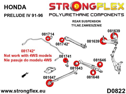 Tuleja łącznika stabilizatora tylnego SPORT - Honda Prelude