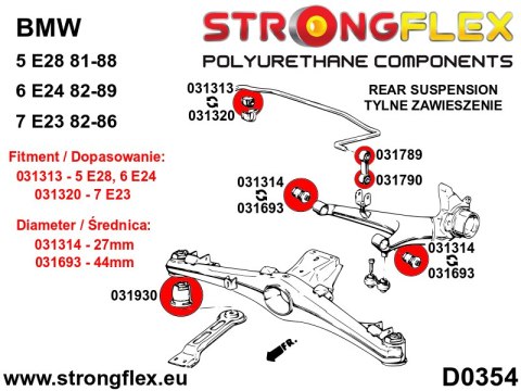 Tuleja łącznika stabilizatora tylnego na stabilizator - BMW Seria 3