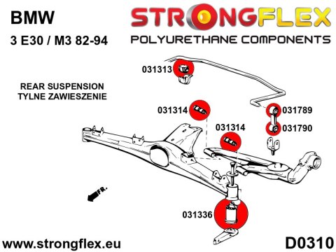 Tuleja łącznika stabilizatora tylnego na stabilizator - BMW Seria 3