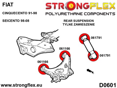 Tuleja mocowania amortyzatora tylnego - Fiat Cinquecento (91-98)