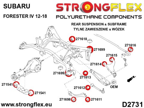 Tuleja tylnego wózka SPORT - Subaru BRZ