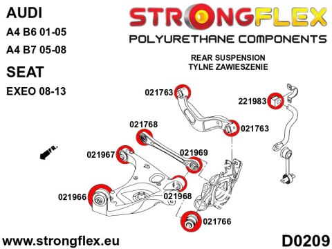Tuleja tylnej zwrotnicy SPORT - Audi A6 / S6 / RS6