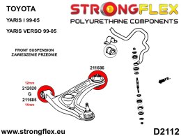Tuleja wahacza przedniego - przednia 14mm SPORT - Toyota Yaris