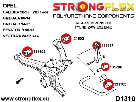 Tuleja wahacza tylnego SPORT - Opel / Vauxhall Calibra (89-97) FWD / 4x4