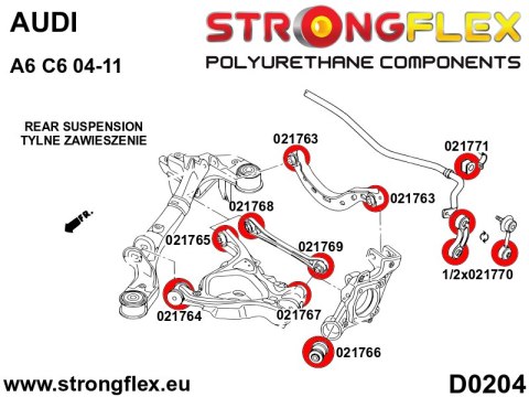 Tuleja wahacza tylnego górnego SPORT - Audi A6 / S6 / RS6
