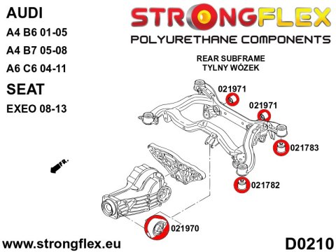 Zestaw tulei tylnego wózka SPORT - Audi A6 / S6 / RS6