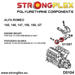 Poduszka - stabilizator silnika - Alfa Romeo 147 (00-10) type 937