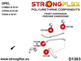 Tuleja drążka reakcyjnego 58mm SPORT - Opel / Vauxhall Combo