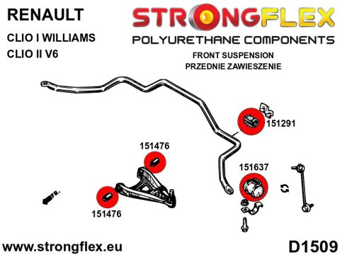 Tuleja łącznika stabilizatora przedniego SPORT - Renault 19 (93-01)
