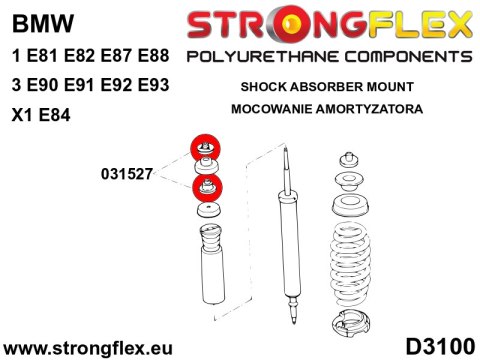 Tuleja mocowania amortyzatora tylnego SPORT - BMW Seria 1