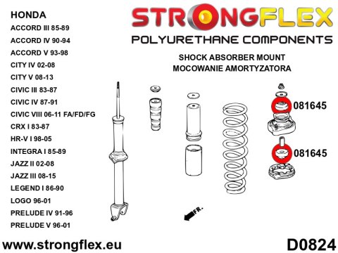 Tuleja mocowania amortyzatora tylnego SPORT - Honda Accord