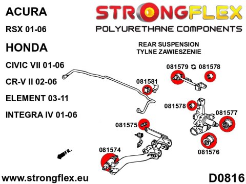 Tuleja stabilizatora tylnego SPORT - Acura RSX (01-06) DC5