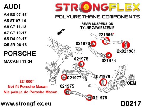 Tuleja stabilizatora tylnego SPORT - Audi A3 / S3 / RS3