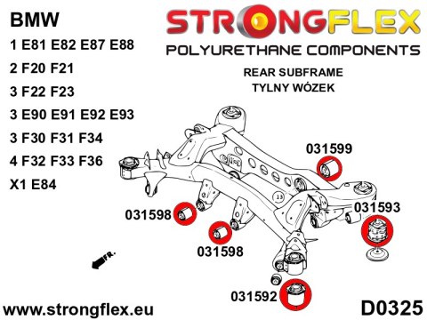 Tuleja tylnego dyferencjału przednia SPORT - BMW Seria 1