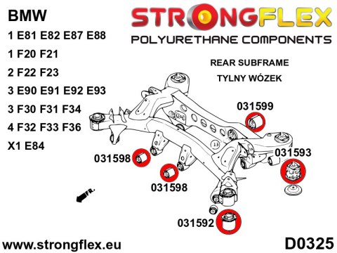 Tuleja tylnego wózka - przednia - BMW Seria 1