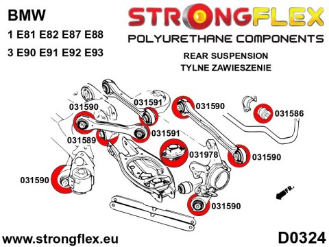 Tuleja wahacza tylnego dolnego wewnętrzna SPORT - BMW Seria 1