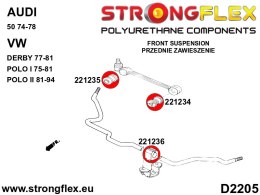 Zestaw przedniego zawieszenia SPORT - Audi 50 (74-78)
