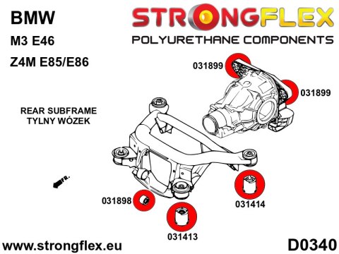Zestaw tulei tylnego wózka SPORT - BMW Seria 3