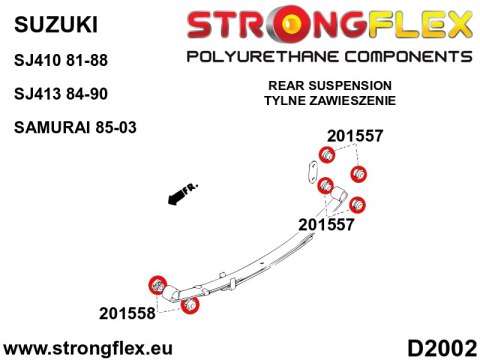 Zestaw zawieszenia przedniego i tylnego - Suzuki Samurai / SJ410 / SJ413 (81-03)