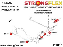 Tuleja drążka panharda mocowanie nadwozia 14mm SPORT - Nissan Patrol / Safari