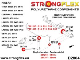 Tuleja przedniego drążka reakcyjnego - Nissan 300ZX