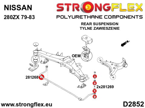 Tuleja przekładka łącznika stabilizatora tylnego - Nissan 300ZX