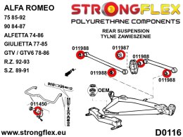 Tuleja stabilizatora tylnego SPORT - Alfa Romeo 75 / Milano (85-92) type 161 / 162B