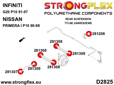 Tuleja wahaczy tylnych poprzecznych SPORT - Nissan 100NX (90-96) B13