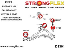 Zestaw przedniego zawieszenia i tylnej belki SPORT - Opel / Vauxhall Astra