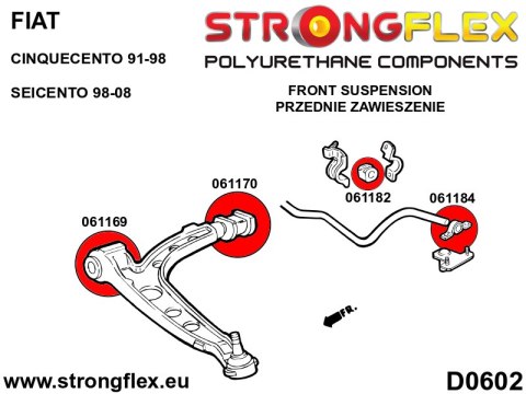 Zestaw stabilizatora przedniego SPORT - Fiat Cinquecento (91-98)
