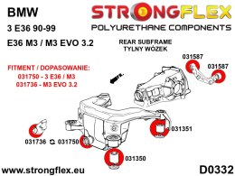 Zestaw tulei tylnego wózka SPORT - BMW Seria 3